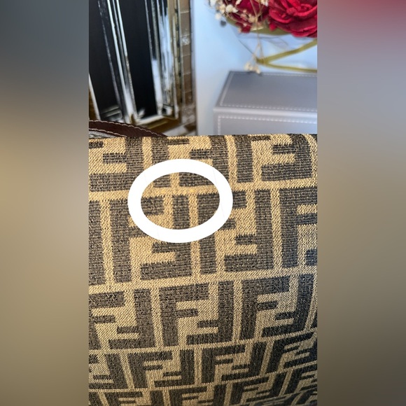 Vintage Fendi Zucchino FF Canvas Saddle Shoulder Bag Brown - Picture 12 of 13